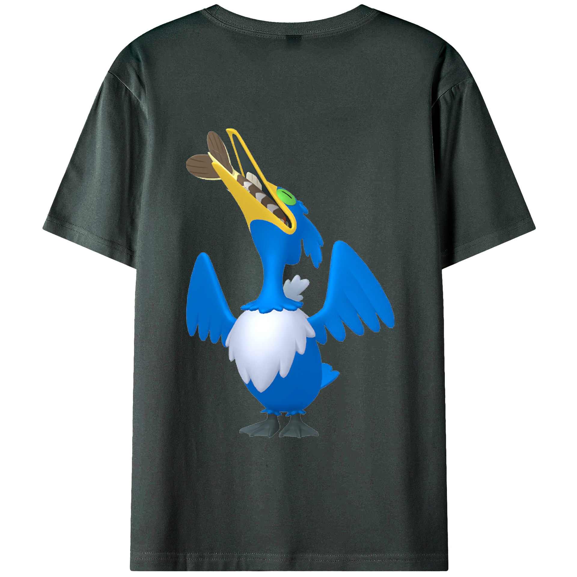 （画像用） ポケットモンスター Pokémon 綿100％ メンズ半袖Tシャツ（バックプリント） 通気性